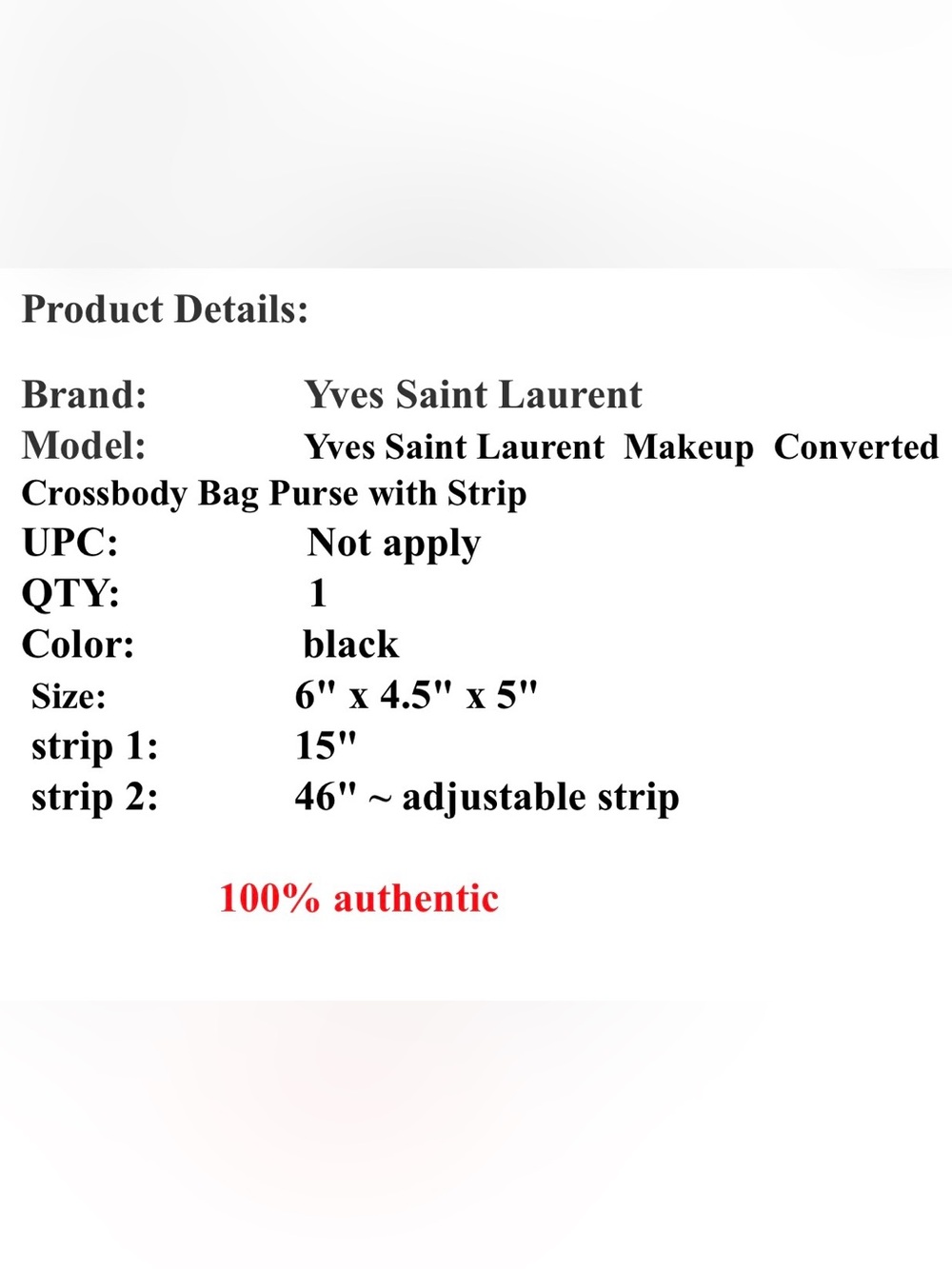 YSL NEW with box Saint Laurent Black Quilted Vanity Bag with Gold YSL Logo. - Picture 9 of 9